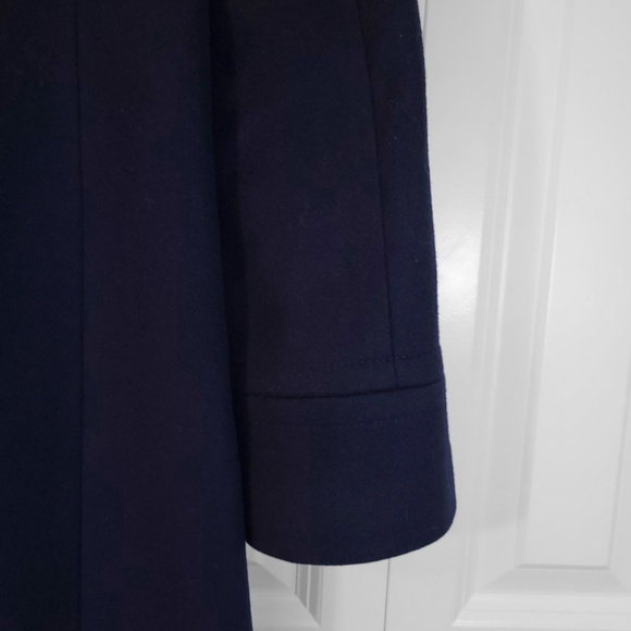 J. Crew Dark Blue Navy Double-Breasted Wool Pea Coat Women Size 6 - Picture 9 of 12
